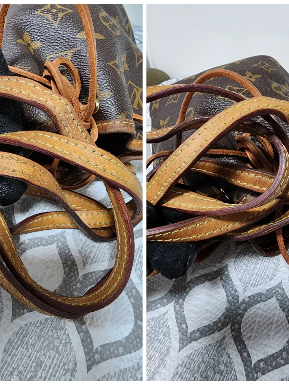 Louis Vuitton Brown Monogram Noé Mini Drawstring Crossbody
